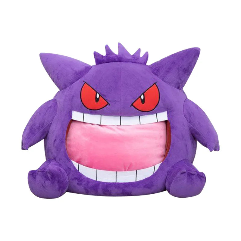 Cartoon Anime Pokémon Gengar Sleeping Pillow – Dual-Purpose Nap Blanket & Plush Toy Doll