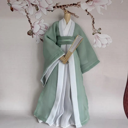 Fashion 1/6 Doll Clothes Set – 30cm Male & Female BJD Antique Couple Hanfu Outfit, Doll Accessories (No Doll)