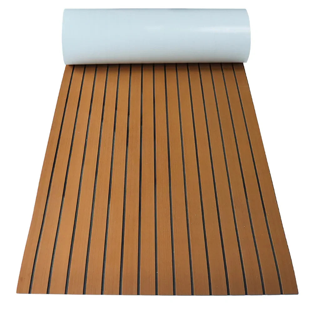 2.4m Self-Adhesive EVA Foam Boat Flooring | Faux Teak Marine Decking Sheet for Yacht, 8 Styles