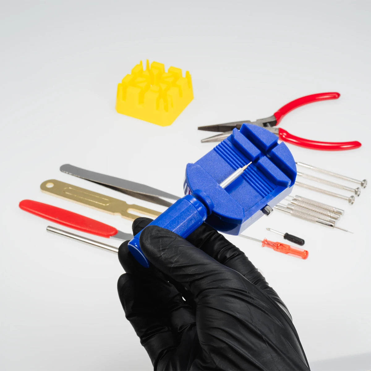 Watch Repair Tool Kit – Link Band Pin Remover & Adjuster for Professional Watchmaking