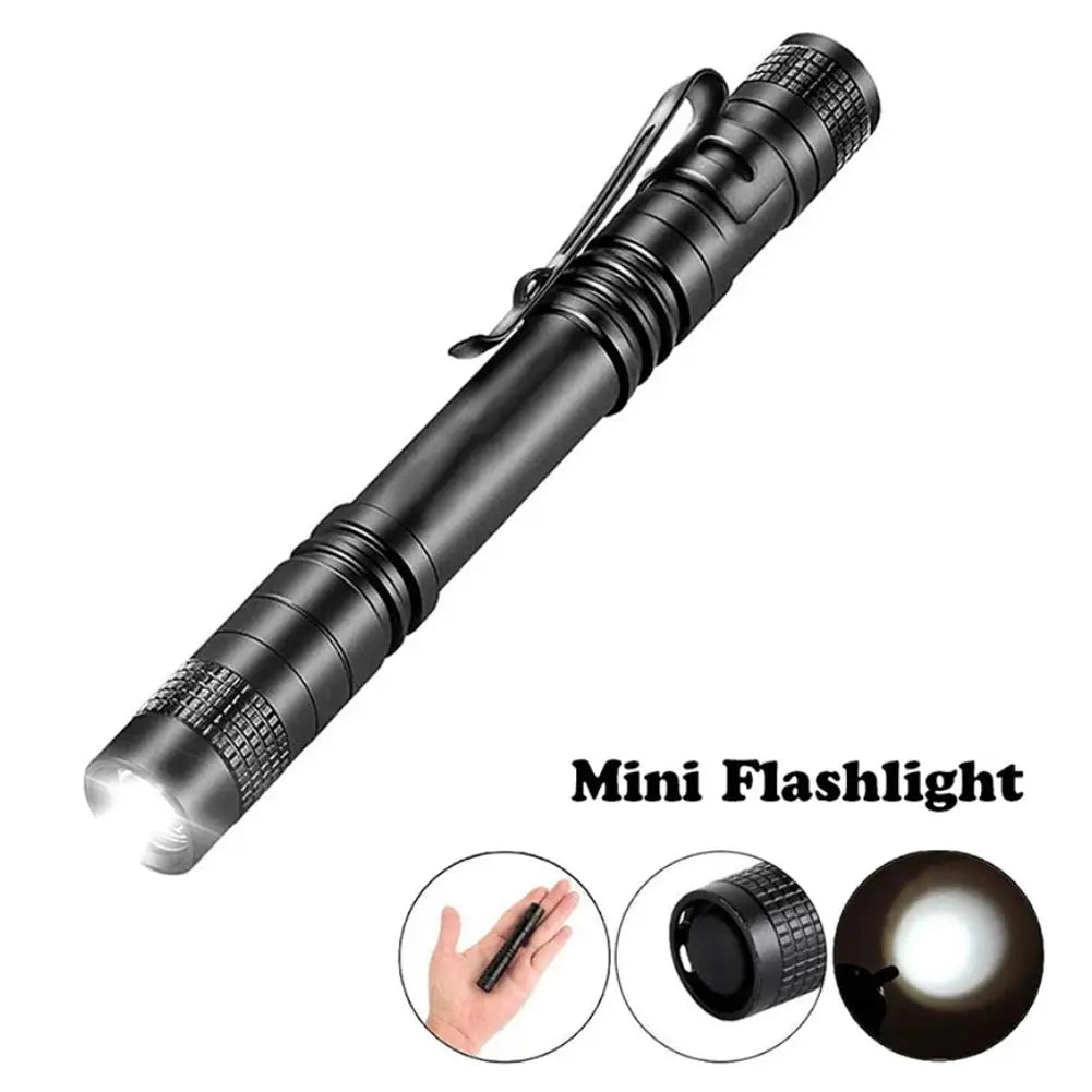 Mini Pen LED Flashlight – Waterproof Pocket Torch with Powerful LED for Camping and Hunting