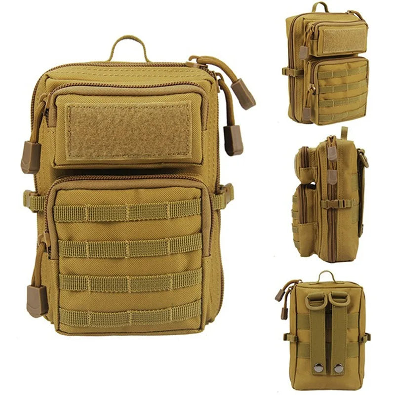 Tactical Multifunction Waist Bag – Molle Travel Pouch, EDC Phone Holder, Fanny Pack for Camping, Hiking & Hunting