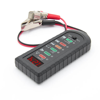 12V 24V Car Battery Tester - LED Voltage Circuit Analyzer with 6 Light Display for Auto Diagnostics