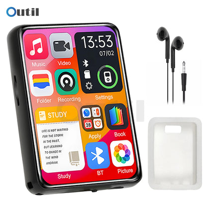 Bluetooth 5.4 MP3 Player - Touch Screen HiFi Music Player with Built-In Speaker, 32GB Storage & Voice Recording