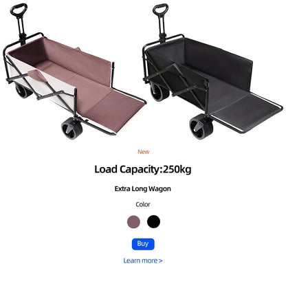 Heavy Duty Collapsible Folding Beach Wagon – Large-Capacity Portable Utility Cart for Garden & Camping