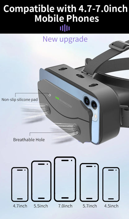 Shinecon 3D VR Glasses – Virtual Reality Headset with Controller for Smartphone Gaming