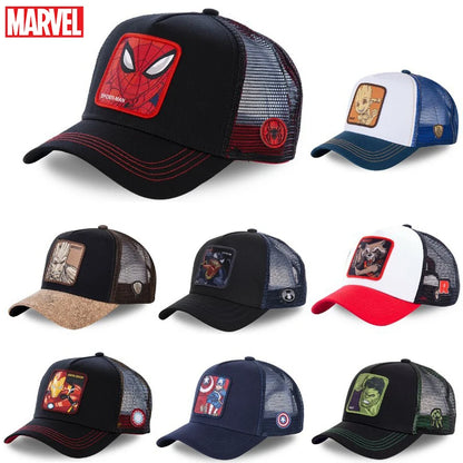 Marvel Superhero Baseball Cap – Spider-Man, Iron Man, Hulk, Captain America, Venom & Rocket Raccoon Anime Sports Leisure Hat