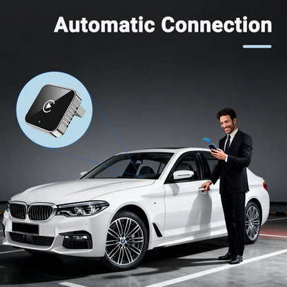 XUDA 2-in-1 Wired & Wireless CarPlay Android Auto Adapter – USB Dongle Smart Mini Box for OEM Car Stereo, Plug & Play Bluetooth