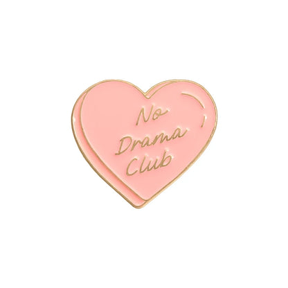 Pink Heart Brain Ghost Enamel Brooch – Gothic Retro Radio & TV Badge, Funny Punk Lapel Pin Jewelry Gift