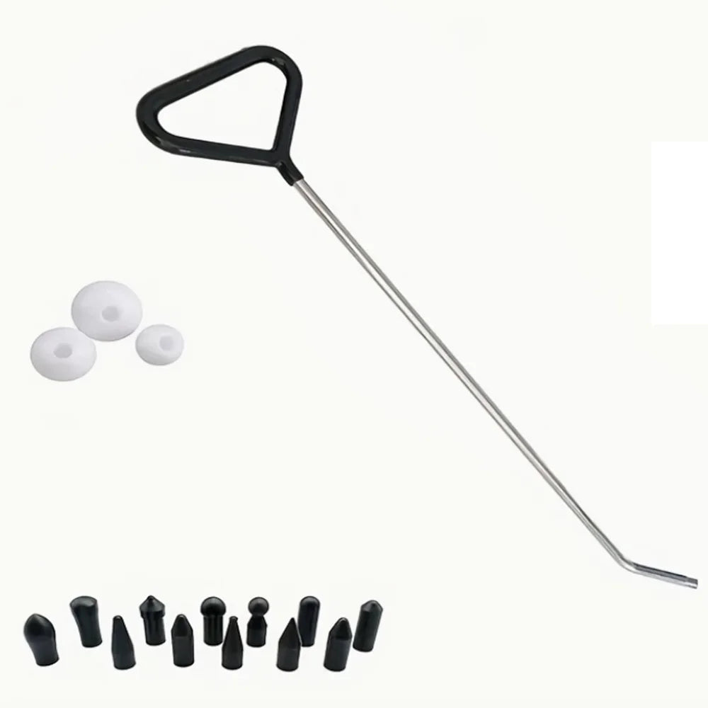 Car Dent Repair Hooks & Push Rod Set – Taper Head PDR Tool Kit for Body Dents & Hail Damage Removal
