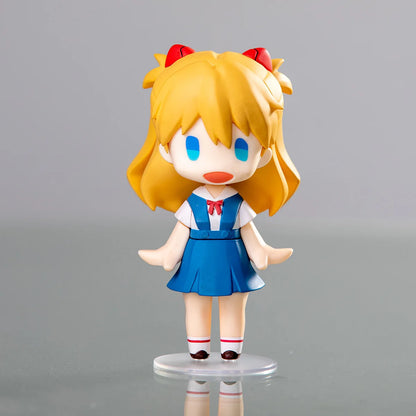 Evangelion Anime Figure Set – Ayanami Rei, Asuka & Shinji Collectible Figurines for Car Decoration & Kids Gift