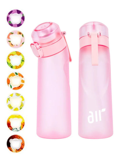 Portable Air Water Bottle with Straw – Leak-Proof Transparent Bottle with 1 Random Flavor Pod for Outdoor Sports