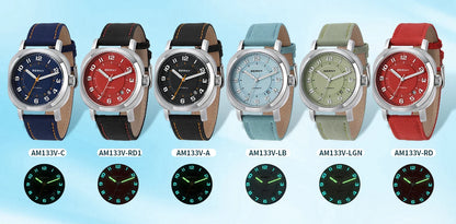 BERNY Women’s Mechanical Watch — Self-Wind Pillow Cushion Design with Sapphire Crystal, Super Luminous Display, Canvas Strap, and Calendar Function