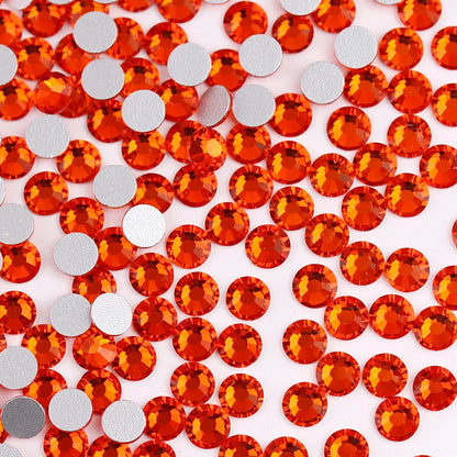 Glass Crystal Flatback Rhinestones SS6–SS30 Set – 7 Sizes Non-Hotfix Round Nail Art Beads for DIY Crafts & Decoration