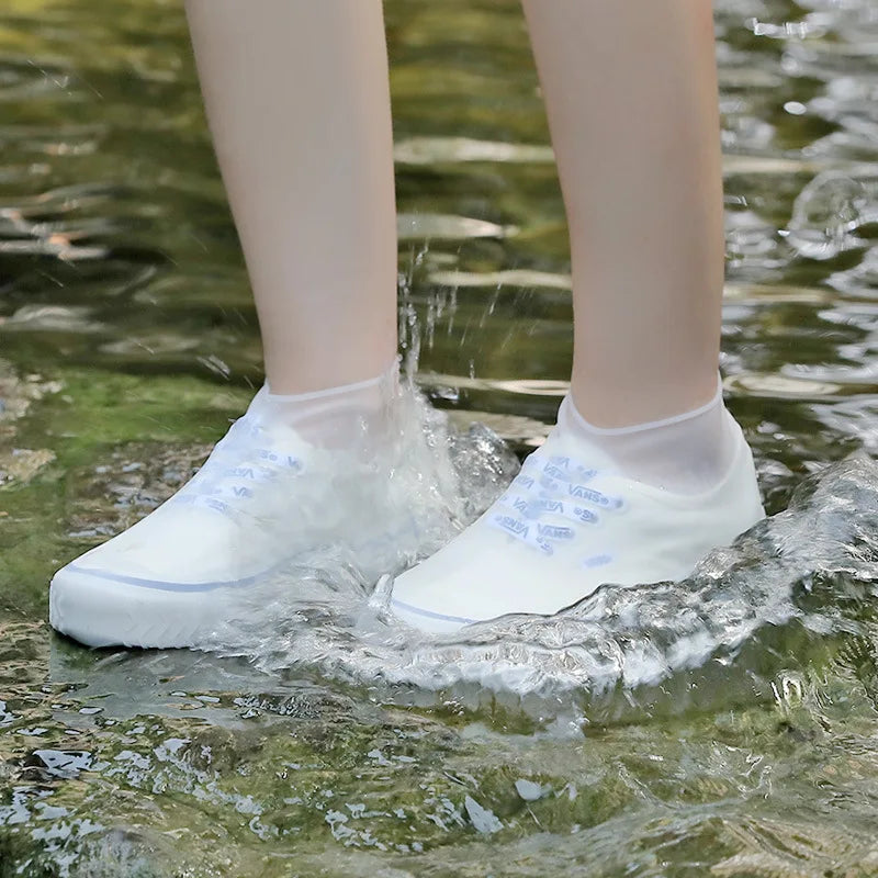 Reusable Waterproof Rain Shoe Covers – Non slip Silicone & Latex Outdoor Walking Shoe Protection