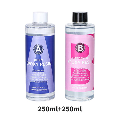 1:1 Crystal Clear Epoxy Resin Kit – High Gloss, Bubble-Free Art Resin for Coating, Casting & DIY Jewelry Making