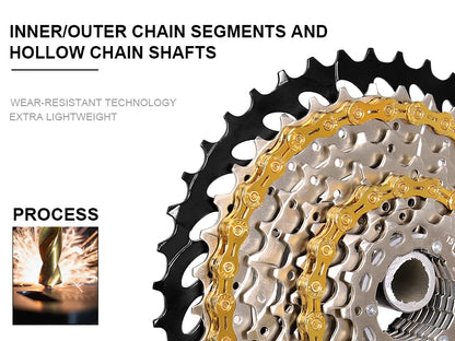 BUCKLOS MTB Bike Chain – 12 & 11 Speed Mountain & Road Bicycle Chain, Compatible with 8-12 Speed Cycling Parts