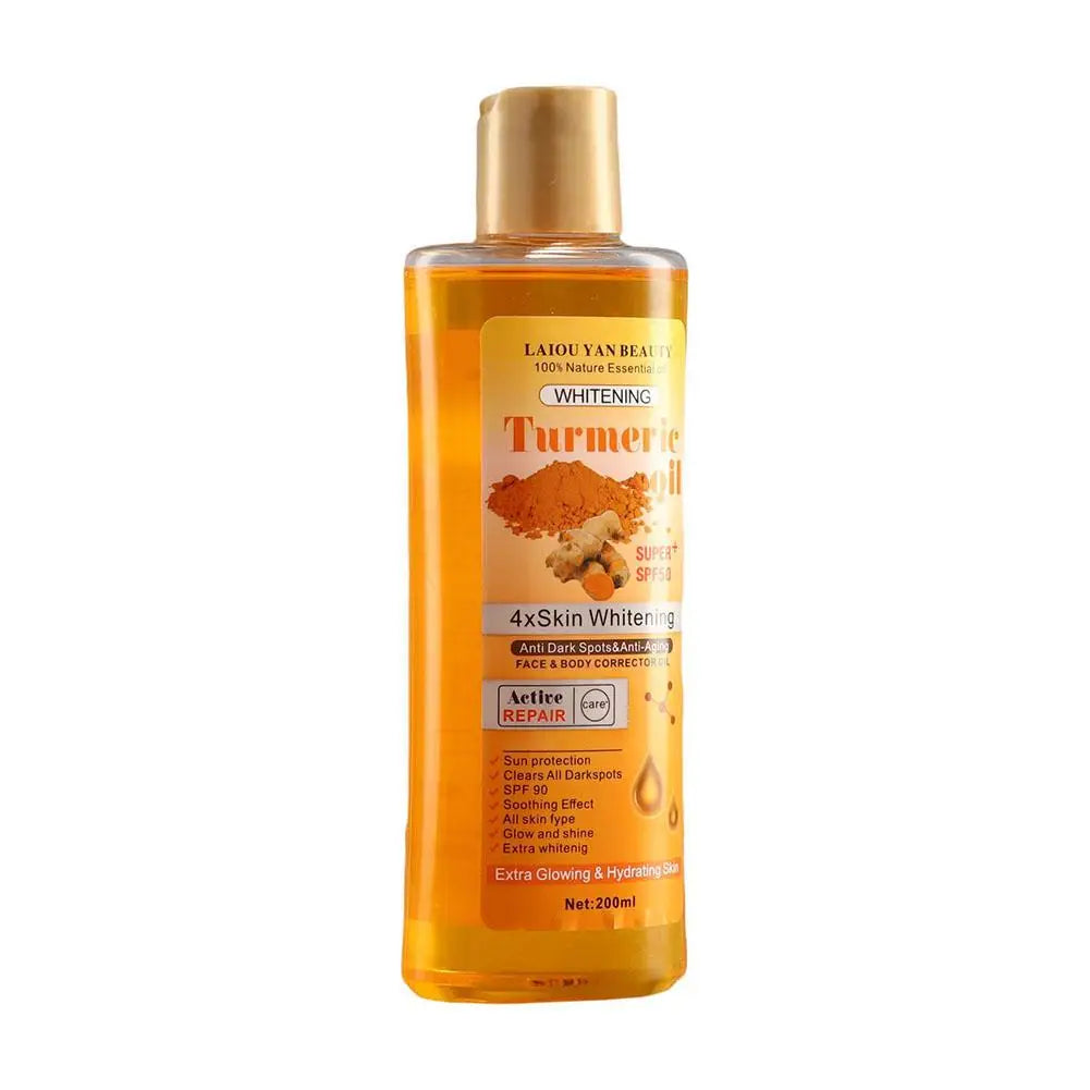 200ml Turmeric & Ginger Essential Oil — Deep Hydration Face & Body Moisturizer, Nourishing & Smoothing Skin Serum