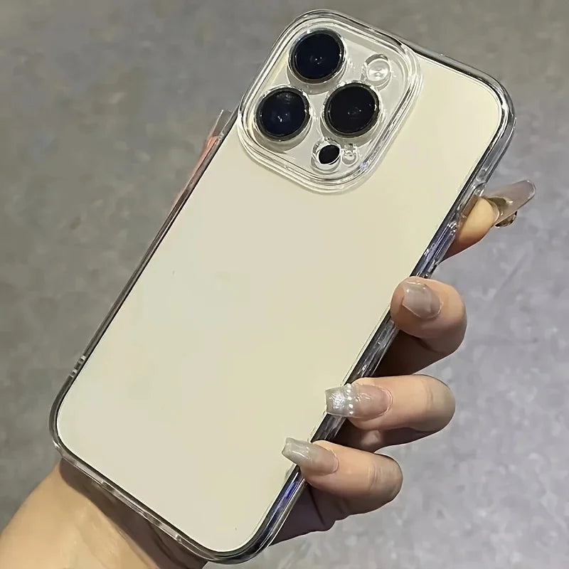 3PCS Clear Transparent Phone Case Set – Simple Shockproof Back Cover for iPhone 11, 12, 13, 14, 14 Plus, 15, 15 Plus & 16 Pro Max
