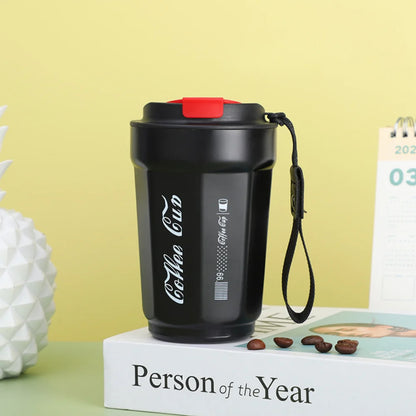 Stainless Steel Thermos Coffee Mug – Leakproof Double Wall Vacuum Travel Cup Portable Insulated Belt Carry Tumbler