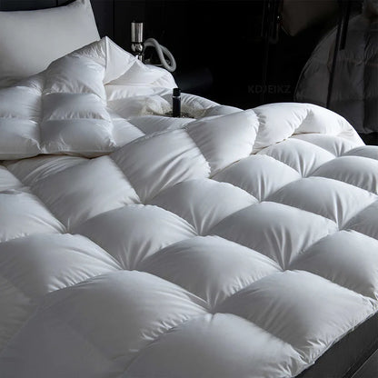 KDJEIKZ Winter Cotton Goose Down Quilt – Five-Star Hotel Duvet, Super Soft & Fluffy for Queen, King & Full Size, All-Season Blanket