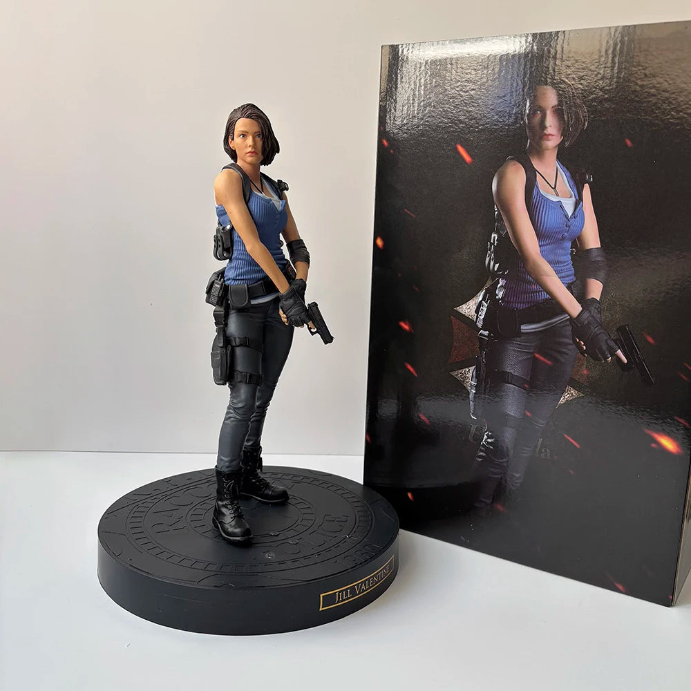 Biohazard RE Jill Valentine & Leon S. Kennedy Anime Figure – Evil Game Collectible Statue for Birthday Gifts