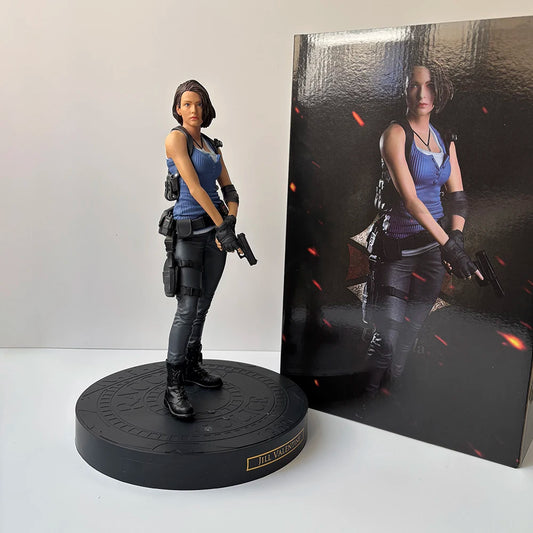 Biohazard RE Jill Valentine & Leon S. Kennedy Anime Figure – Evil Game Collectible Statue for Birthday Gifts