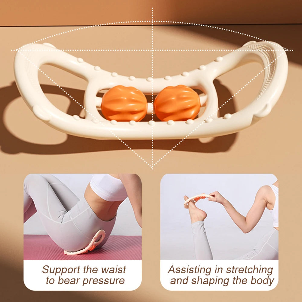 Portable Round Massager Roller – Waist, Abdominal & Leg Clip Tool for Cellulite, Stovepipe & Meridian Massage