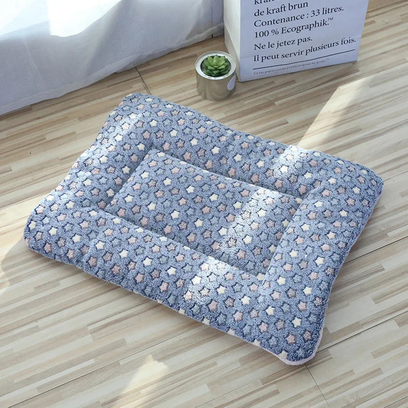 Thick Cat Sleeping Mat - Soft Flannel Pet Cushion Blanket for Cats & Small Dogs Winter Warm Comfort