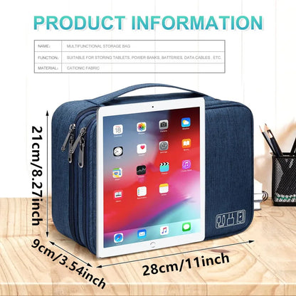 Portable Digital Storage Bag – Waterproof USB Cable Organizer Pouch for Electronics & Accessories