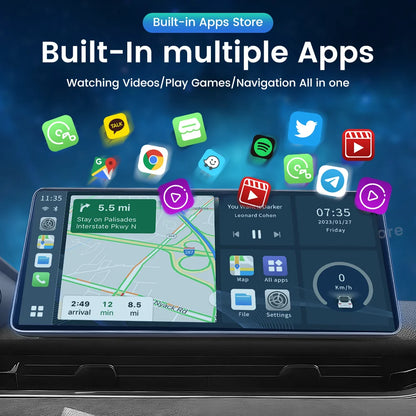 Carlinkit Android 13 TV Box - Wireless CarPlay and Android Auto Adapter with 8+128GB, LED Display - Supports YouTube, Netflix, IPTV, Spotify, GPS