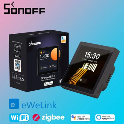 SONOFF NSPanel Pro Smart Home Control Panel – Thermostat, Power Monitor & DIY Switch Module, Compatible with All Sonoff Devices