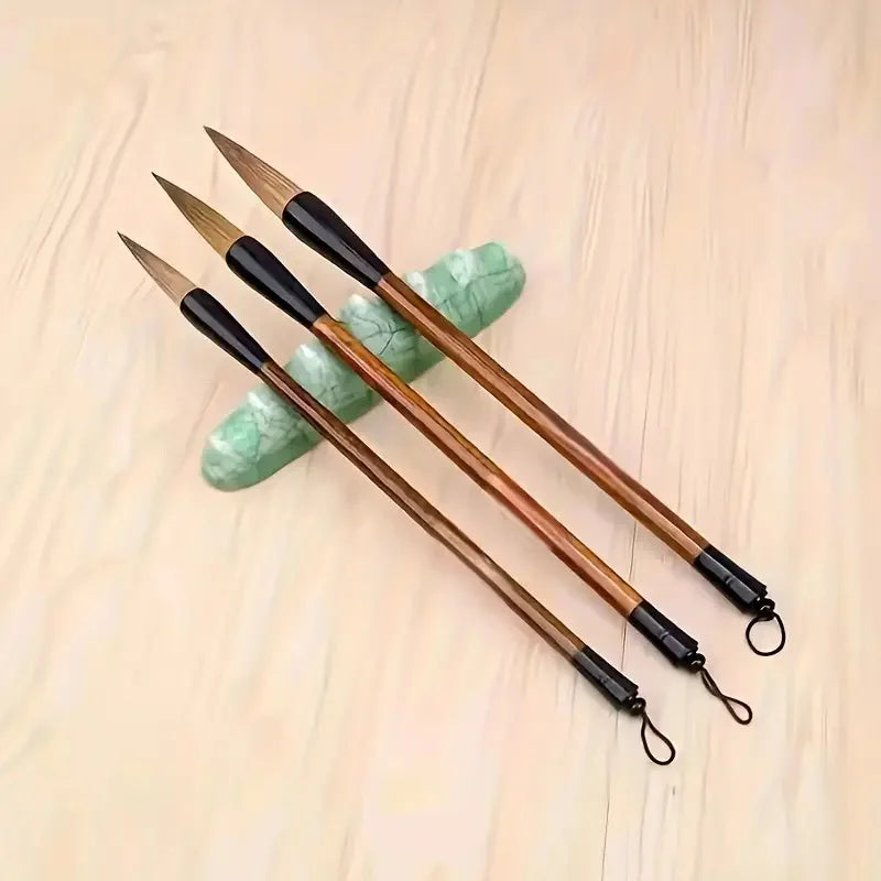 3PCS High-Quality Painting Brush Set – Large, Medium & Small Calligraphy Brushes for Writing & Art Painting Supplies