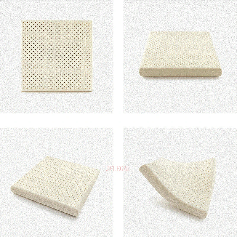 JFLEGAL Thailand Natural Latex Cushion – Washable Square Seat Pad for Buttocks Pain Relief, Office Chair Cushion Cojin