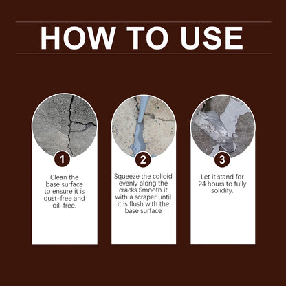 Concrete Crack Filler Sealant – Quick-Drying Waterproof Self-Leveling Adhesive for Driveway Repair, Masonry Gaps, and Concrete Sealing