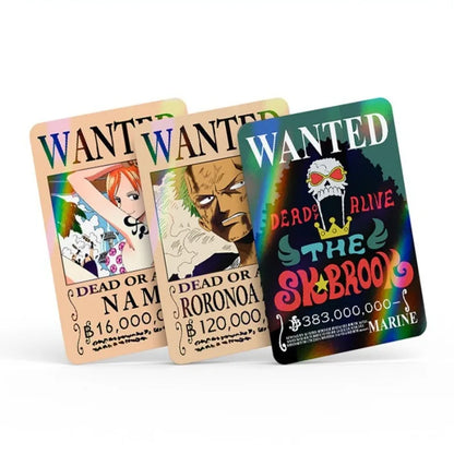 One Piece Anime Holographic Collectible Cards – Luffy, Usopp, Sogeking & Portgas D. Ace Commemorative Trading Cards