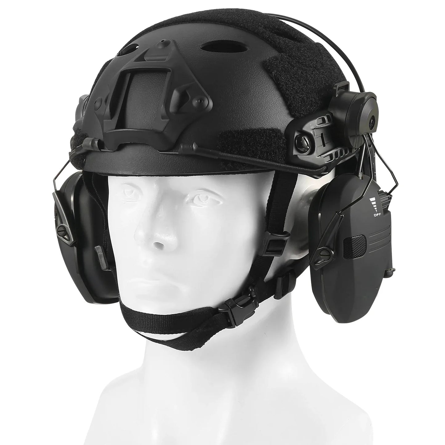 WK Tactical Electronic Shooting Earmuff – New Generation Noise-Reducing Headphones, NRR 23dB Helmet Version