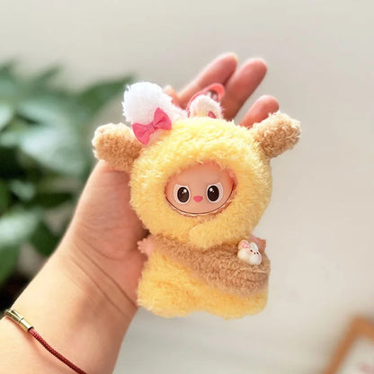 Mini Labubu 4.0 Plush Doll Outfit – Cartoon Mickey, Lotso, Dinosaur & Elk Clothes for Love Series DIY Accessories