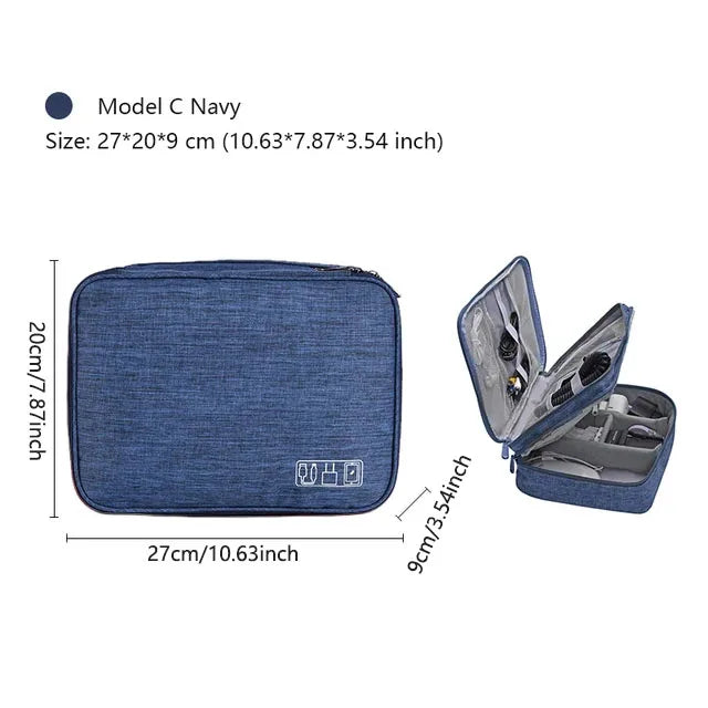 Waterproof Travel Cable Organizer Bag – Portable Digital Storage Pouch for Electronic Accessories