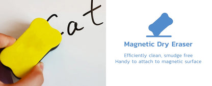 A2 Magnetic Dry Erase Whiteboard for Fridge – 23.6" x 16.5" Board with 8 Markers & Eraser