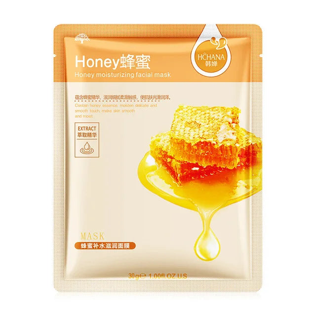 30pcs Natural Plant Facial Masks, Moisturizing & Oil Control, Anti-Aging Aloe Fruit Korean Sheet Masks for Skin Care