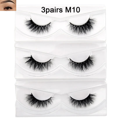 Visofree 13mm 3D Mink Eyelashes – Natural Long Handmade Cruelty-Free False Lashes for Makeup G04