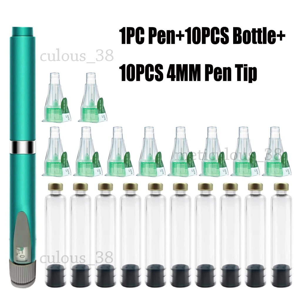 Magic Pen 3ml Empty Cartridge Kit — 4mm Pen Tip Cassette Bottle for Lilly Insulin Pen, Sterile Individual Packaging