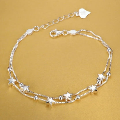 Fine 925 Sterling Silver Chain Bracelet – Solid Charm Jewelry for Women & Men, Party, Wedding & Fashion Gift