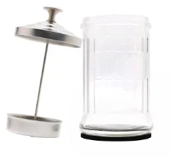 Beauty Hair Sponge Stainless Steel Glass Disinfection Jar — Filtered Sterilization Container for Salon Tools