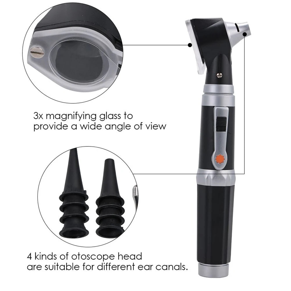 Otoscope Ear Scope - 3X Magnifying Lens with LED Light for Ear Inspection & Pocket Ear Checker for Kids, Adults & Pets