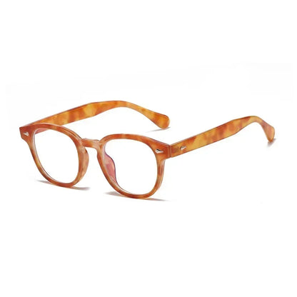 JNPCXI Retro Round Sunglasses – Punk Leopard Rivet Fashion Shades UV400 for Men & Women