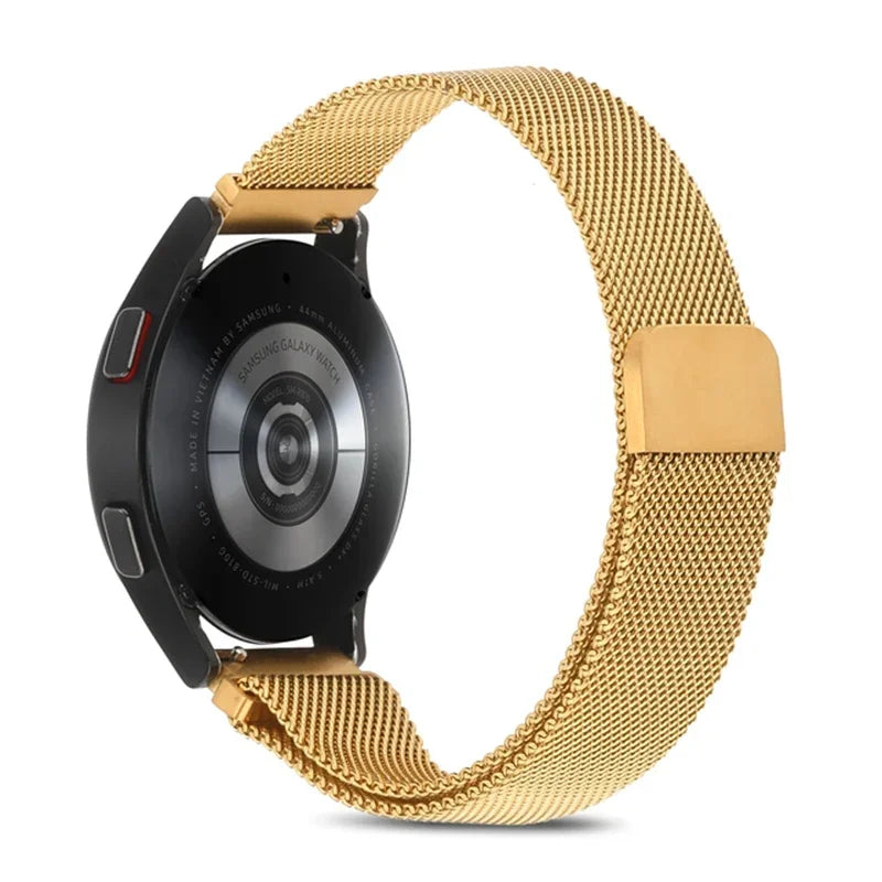 20mm/22mm Milanese Magnetic Loop Watch Strap – Compatible with Garmin Venu 2/3, Forerunner 55/158/165/245/255/265/645/745/965 Music
