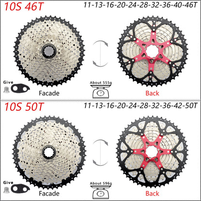 SUNSHINE Bicycle Cassette 8-12 Speed Freewheel - 32T to 52T Sprocket for Shimano/SRAM HG Flywheel