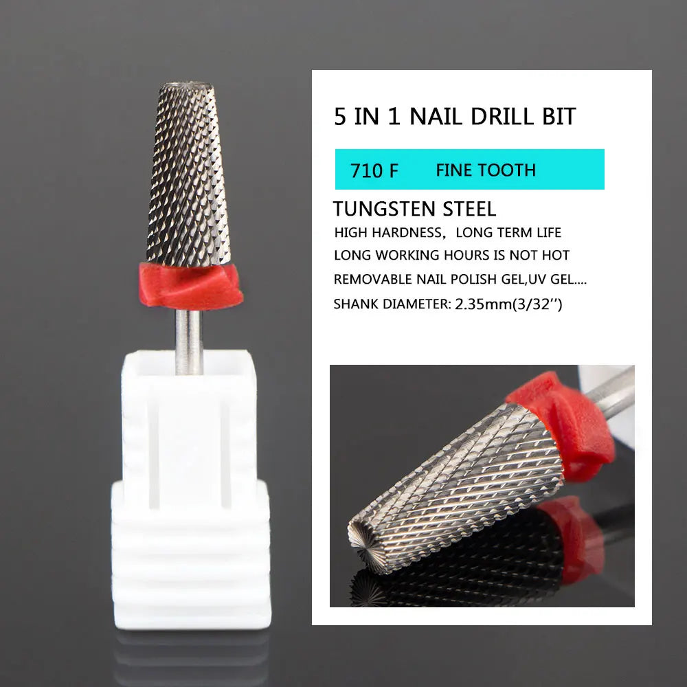 2023 NEW Tungsten Steel Nail Drill Bits - Milling Cutter for Gel Removal, Diamond Drill Bits for Dead Skin & Burrs